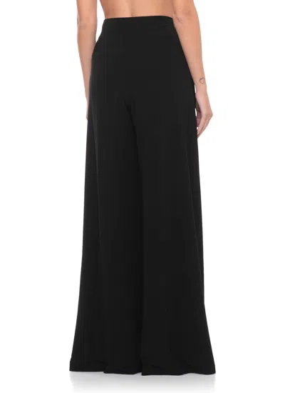 Norma Kamali Elastic Palazzo Pants In Black