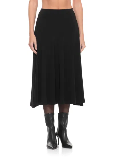 Norma Kamali Flared Skirt In Black