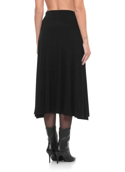 Norma Kamali Flared Skirt In Black