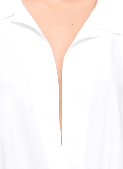 Norma Kamali Boyfriend Bodysuit In White