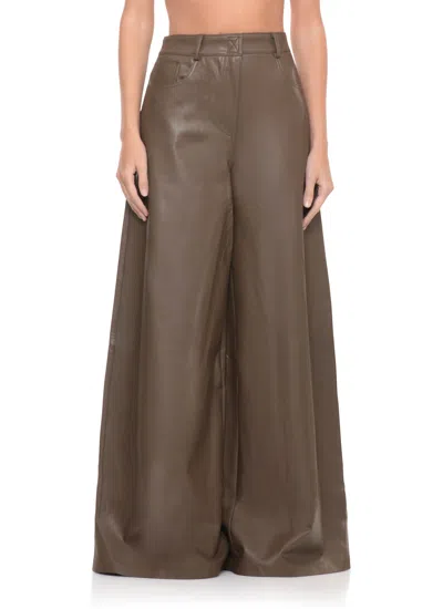 Norma Kamali Elephant Pants In Brown