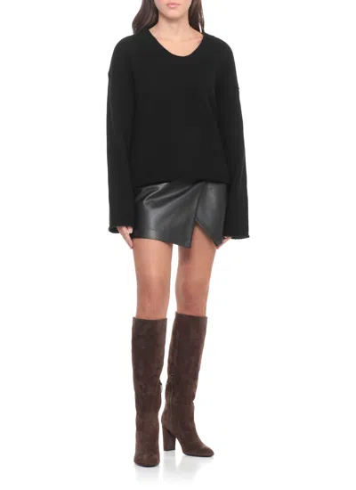 Julie Dee Suede Leather Boots In Brown