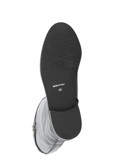 Julie Dee Leather Boots In Black