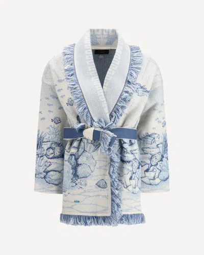 Alanui Deep In The Ocean Cardigan In Wool Blend In Multi