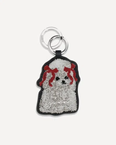 Ganni Women Poodle Key Ring In White