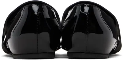 Givenchy Women Patent Leather Ballerinas With Maxi Logo Label In Black