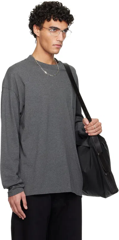 Essentials Gray Holiday Classic Long Sleeve T-shirt In Gray
