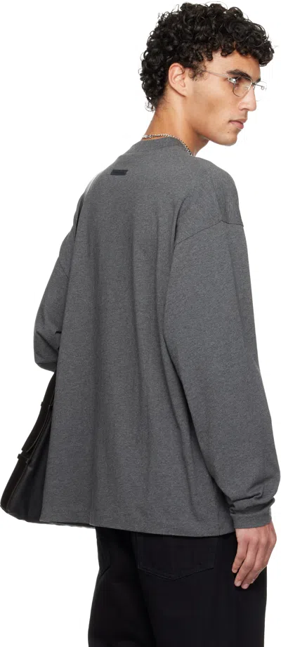 Essentials Gray Holiday Classic Long Sleeve T-shirt In Gray