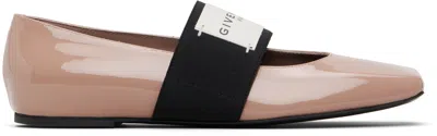 Givenchy Pink Sliced Square Patent Leather Ballerina Flats