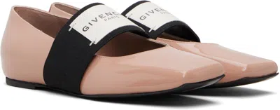 Givenchy Pink Sliced Square Patent Leather Ballerina Flats
