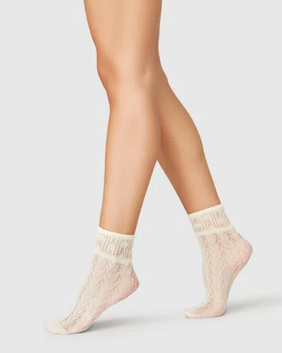 Swedish Stockings Erica Crochet Knit Socks In Neutral