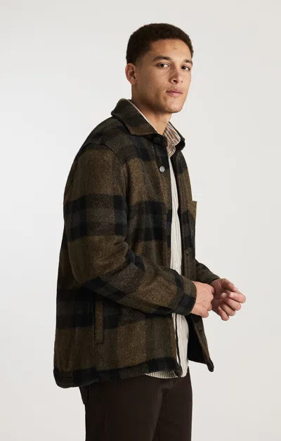 Mavi Plaid Shirt Jacket In Black In Black