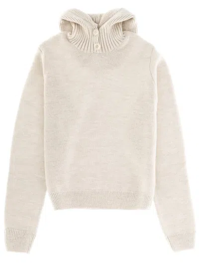 Lemaire Hooded Sweater In Neutral