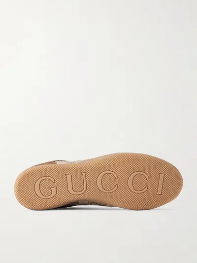 Gucci Shift Gg Canvas And Suede Sneakers In Multi