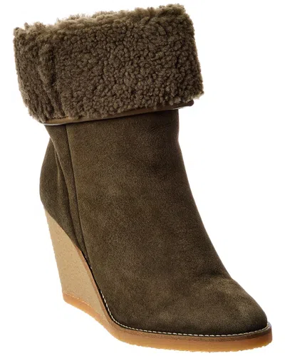 Isabel Marant Totam Suede & Shearling Boot In Brown