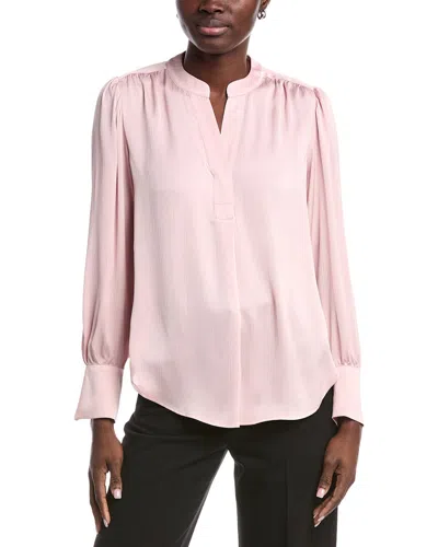 Anne Klein Pleated Blouse In Pink
