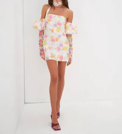 For Love & Lemons Hazel Mini Dress In Multi In White