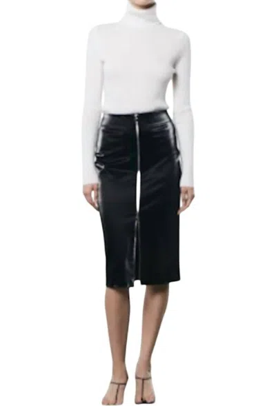 Enza Costa Cashmere Ribbed Turtleneck Sweater In Chalk In White