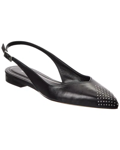 Isabel Marant Branee Leather Slingback Ballet Flat In Black