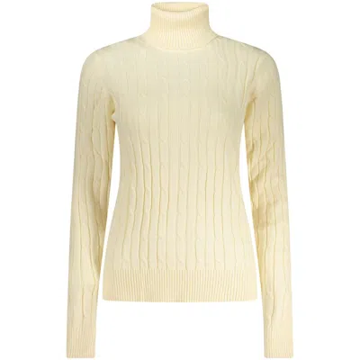 Norway 1963 White Viscose Women's Turtleneck Sweater In Neutral