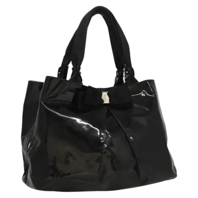Pre-owned Ferragamo Vara Tote Patent Leather Patent_leather Tote Bag Bag () In Black