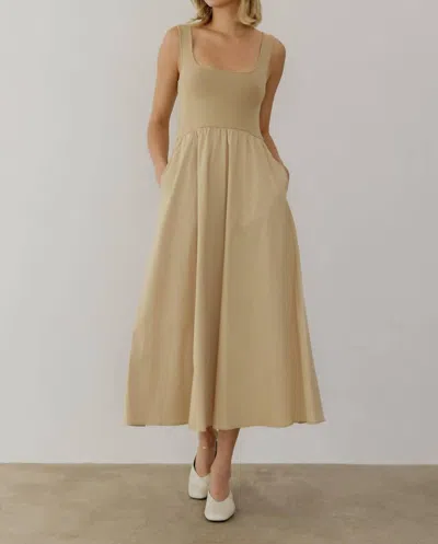 Mod Ref Lucinda Tank Top Maxi Dress In Khaki In Brown