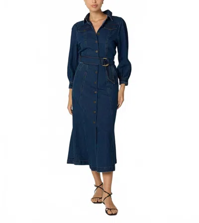 Cleobella Naya Denim Midi Dress In Blue In Blue