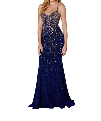 Amarra Poppy Gown In Navy In Blue