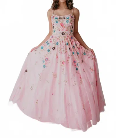 Paul Rekhi Isla Gown In Pink In Pink