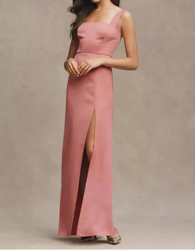 Bhldn Sophia Satin Maxi Dress In Pink In Pink