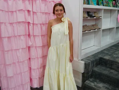 Before You One Shoulder Tiered Maxi Honey Dress In Butter Yellow In Yellow