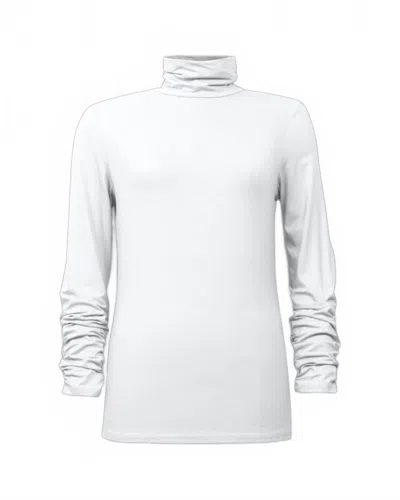 Joseph Ribkoff Long Sleeve Turtleneck Top In White In White