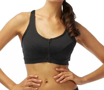 Coco Reef Barbados Dd-cup Pure Racer Back Zip Front Underwire Bikini Top In Coc Black In Black