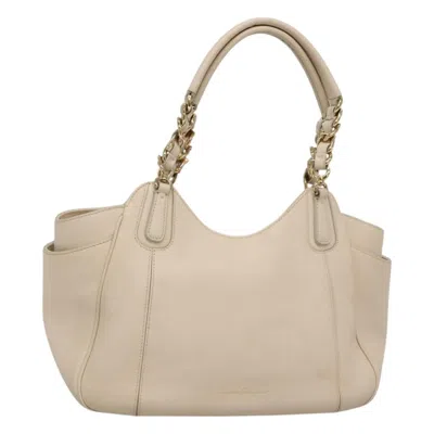 Pre-owned Ferragamo Melinda Tote Leather Leather Tote Bag Bag () In Sand