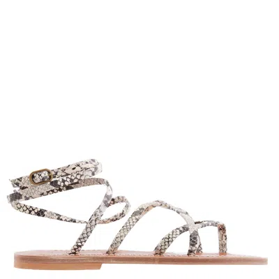 Kjacques K Jacques Crisscrossed Straps Zenobie Sandals In Multi
