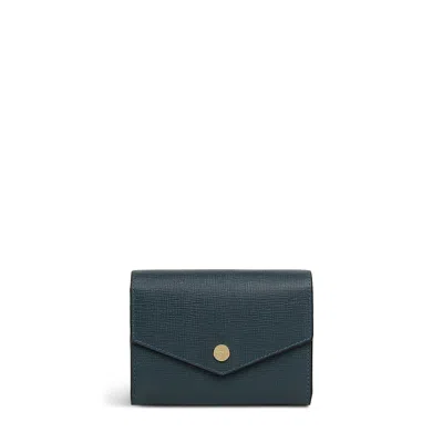 Radley St Pancras Lane - Saffiano Small Flapover Wallet In Blue