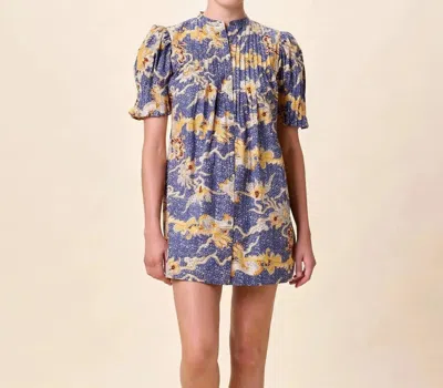 Cleobella Nadia Mini Dress In Blue Castello In Blue