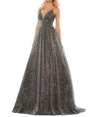 Colors Dress Kris Gown In Black In Gray