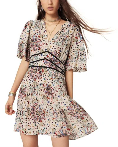 Ba&sh Fidji Flowy Floral Corset Dress In Beige In Multi