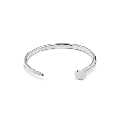 Unode50 Silver-plated Metal Alloy Adjustable Bracelet With A Nail Form In Gray