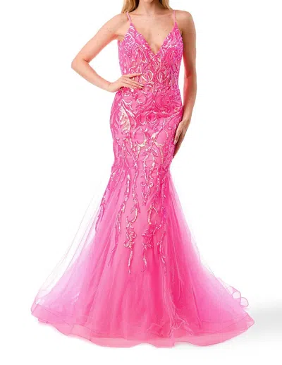 Coya Collection Liliana Gown In Hot Pink In Pink