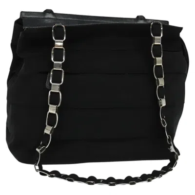 Pre-owned Ferragamo Vala Shoulder Bag Canvas Canvas Shoulder Bag Bag () In Black