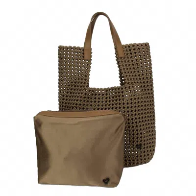Prenelove Women's Eston Large Tote In Dark Khaki In Multi