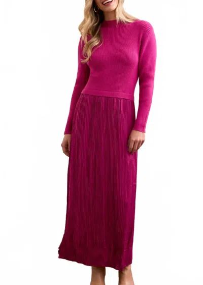 Tribal Twofer Lined Maxi Dress In Pink Flambe In Multi