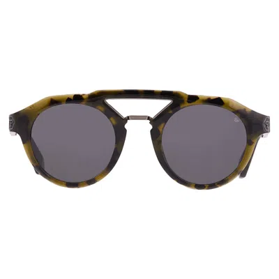 Philipp Plein Grey Oval Men's Sunglasses Spp045m 092i 50 In Multi