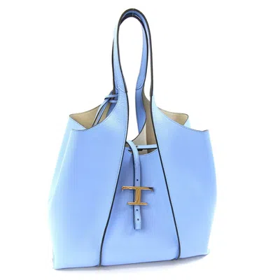 Pre-owned Tod's Leather Shopping Bag Tote Bag () In Blue
