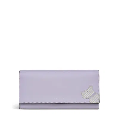 Radley Face To Face - Check Large Flapover Wallet In Purple