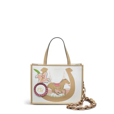 Radley Kentucky Derby Spring 2025 Small Open Top Satchel Bag In White