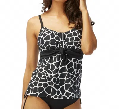 Coco Reef Aruba D-cup Perfect Fit Underwire Tankini Top In Coc Black In Multi