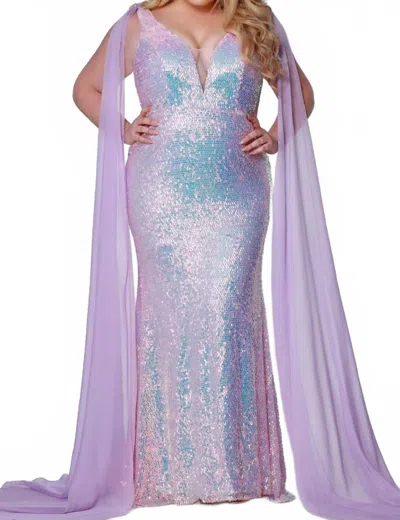 Sydney's Closet Dawn Gown In Lilac In Purple